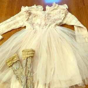 Puela lace dress and knee highs 5T